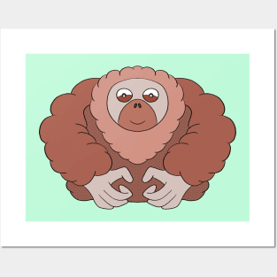 A cute orangutan Posters and Art